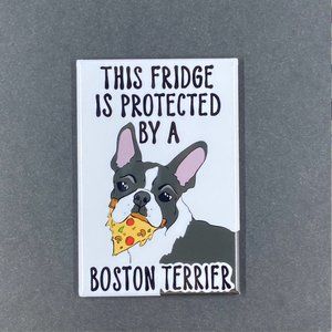 Boston Terrier Fridge Protector Magnet, Handmade Kitchen Decor Gift